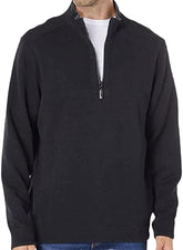 Tommy Bahama Men's Big & Tall Flipshore Long Sleeve Pullover Sweatshirt Ebony 2XLT